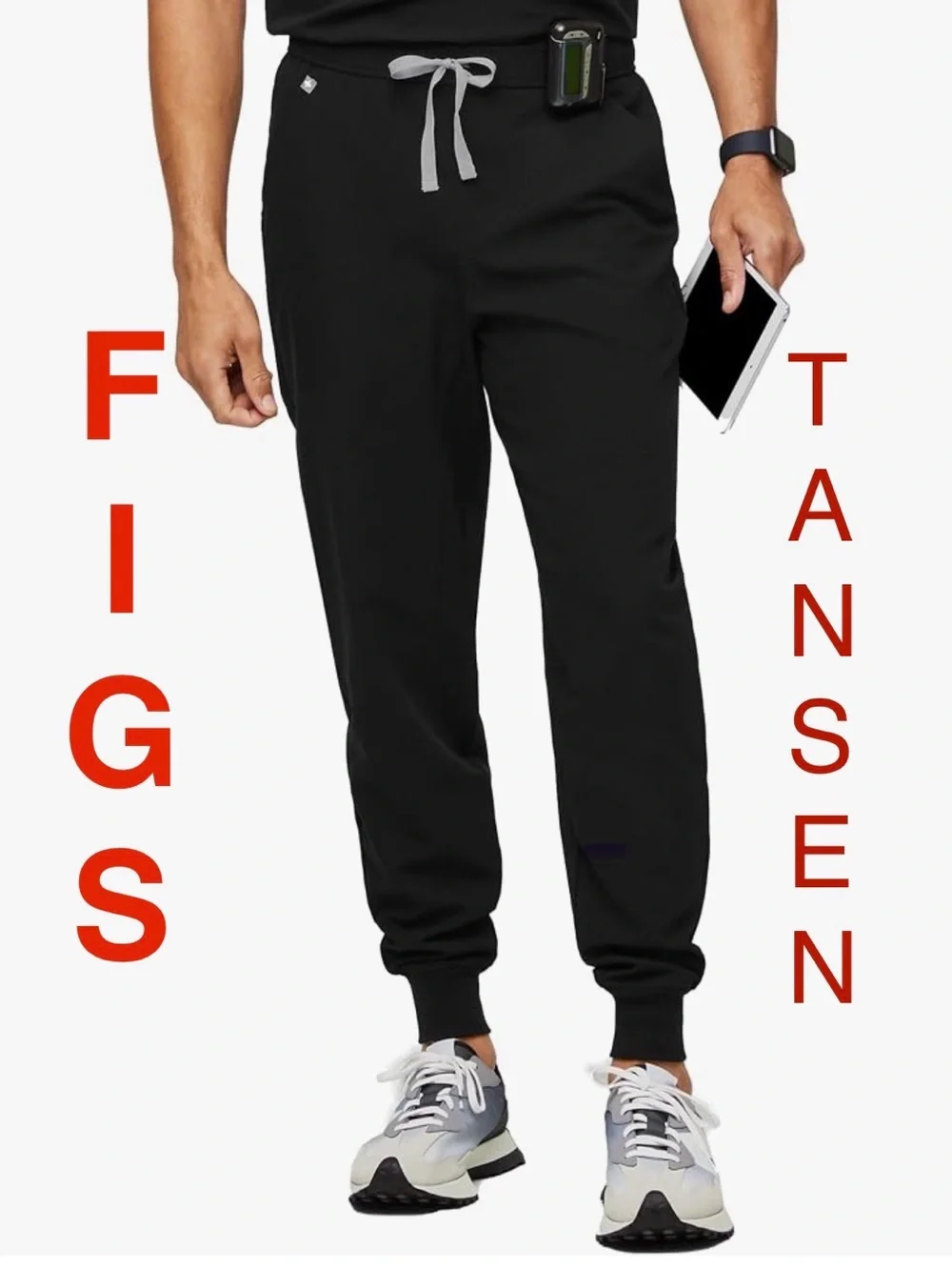 FIGS | “Tansen” Black 5 Pocket Scrub Joggers - Men’s Medium